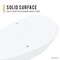 Anzzi Makot 5.6 ft. Man-Made Stone Freestanding Bathtub in Matte White BS-S06 - alternate 9